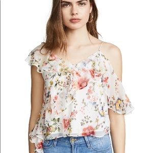 NEW Alice & Olivia Pauline Asymmetrical Silk Top